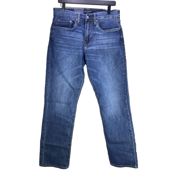 NWT Lucky Brand Jeans Mens 32x30" Blue 221 Original Straight Dark Wash Stretch - Picture 1 of 12